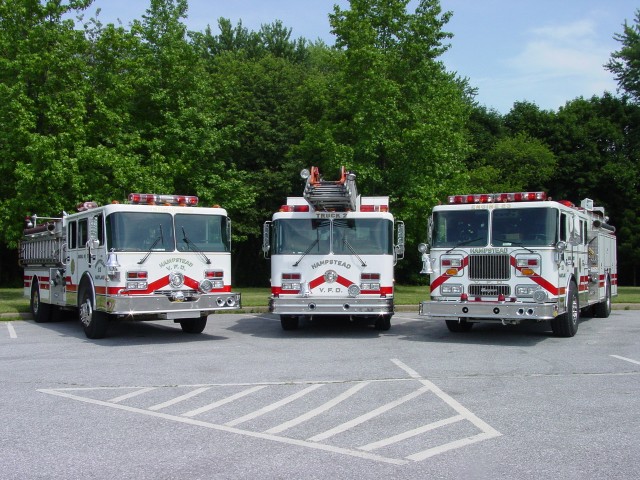 Old Engine 22, old Truck 2, and current Engine 23